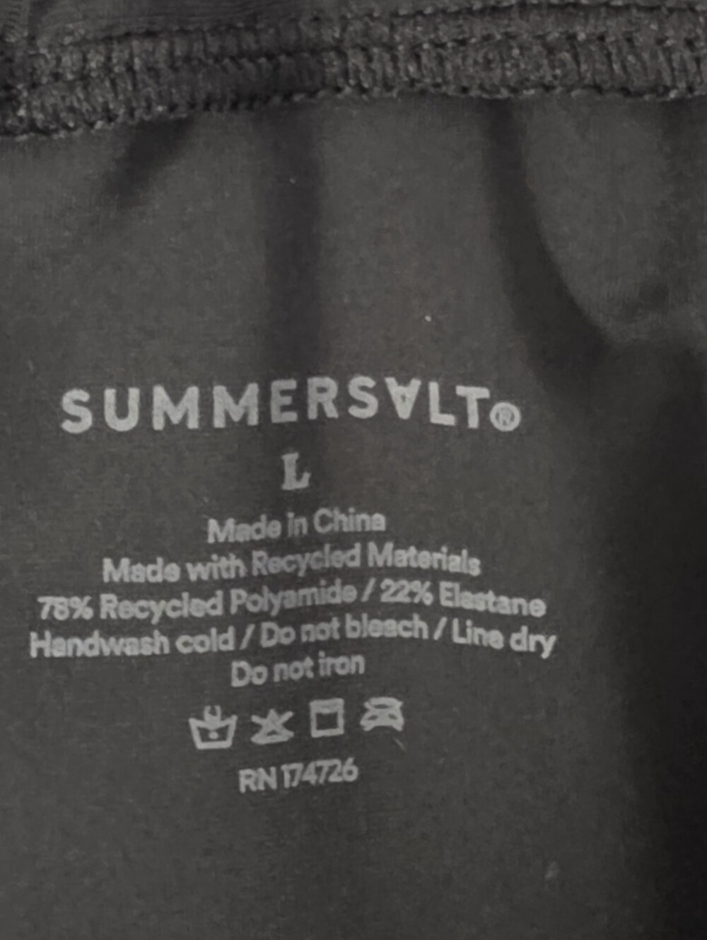 NWT SUMMERSALT BLACK SWIM SHORTS SKORT SWIMSUIT COVER UP SIZE L - Picture 6 of 8